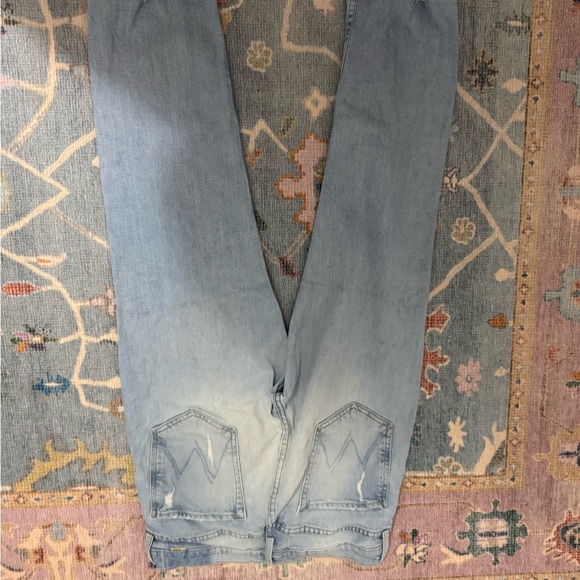 MOTHER Light Blue Straight Leg Jeans - Picture 5 of 5